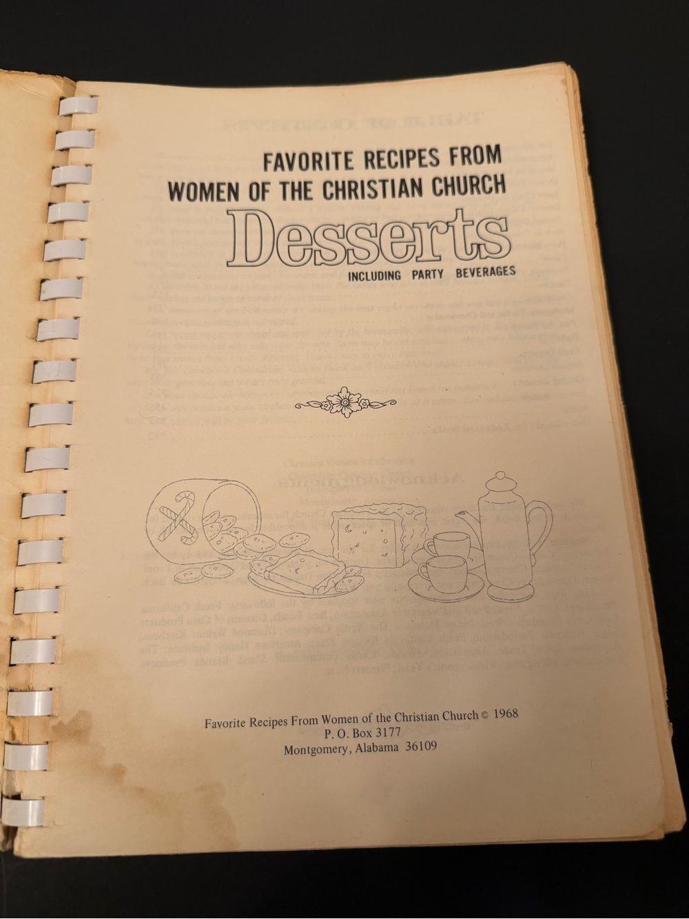 Vintage Desserts including Party Beverages 1968 Spiral Bound Cookbook - Picture 3 of 9